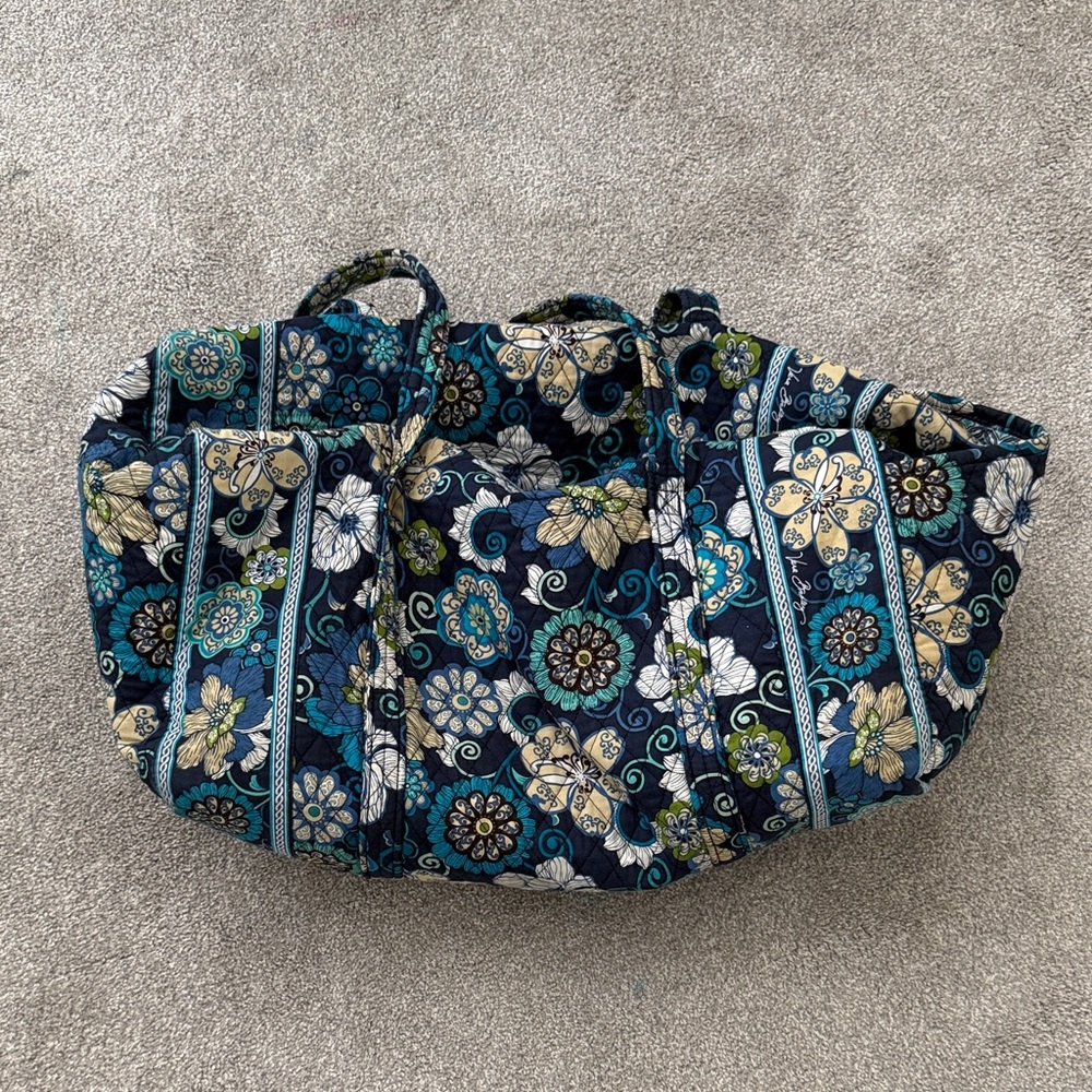 Vera Bradley Mod Floral Blue Large Duffel